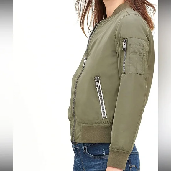 LEVIS women’s bomber jacket - olive green - Picture 2 of 7